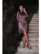 July - mini šaty s fialovým vzorom