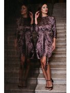 July - mini šaty s fialovým vzorom