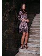 July - mini šaty s fialovým vzorom