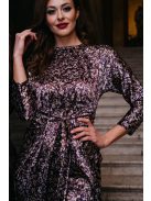 July - mini šaty s fialovým vzorom