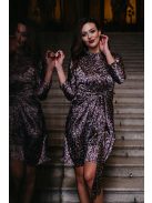 July - mini šaty s fialovým vzorom