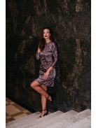 July - mini šaty s fialovým vzorom