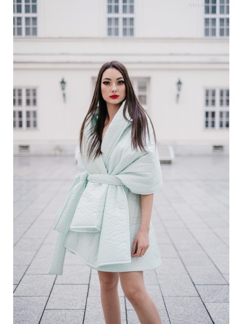 Prešívaná štóla/pelerína - mentolová