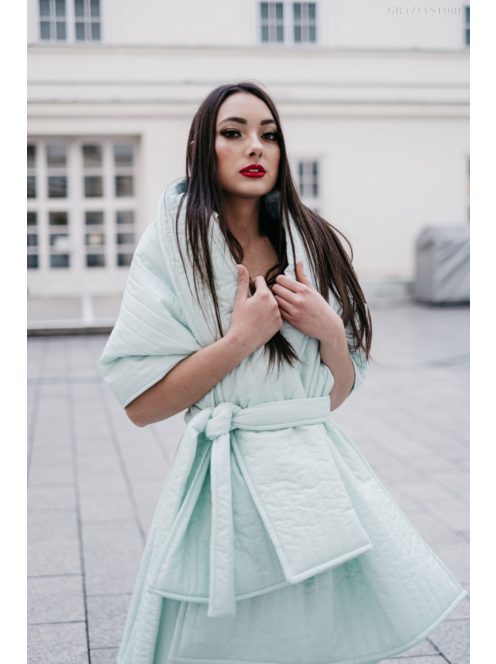 Prešívaná štóla/pelerína - mentolová