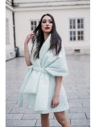 Prešívaná štóla/pelerína - mentolová