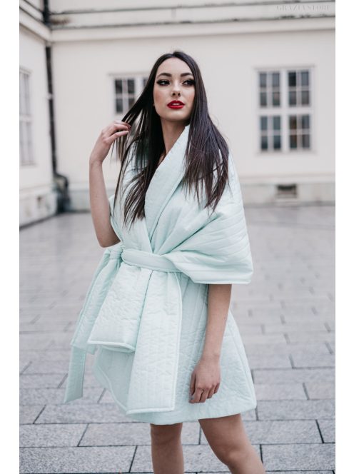 Prešívaná štóla/pelerína - mentolová