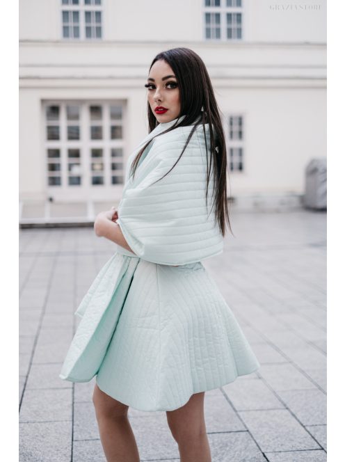 Prešívaná štóla/pelerína - mentolová