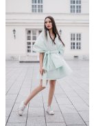 Steph - prešívaná mätová mini sukňa