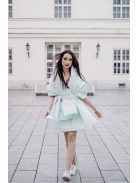 Steph - prešívaná mätová mini sukňa