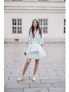 Steph - prešívaná mätová mini sukňa