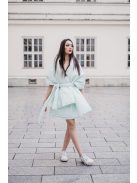 Steph - prešívaná mätová mini sukňa