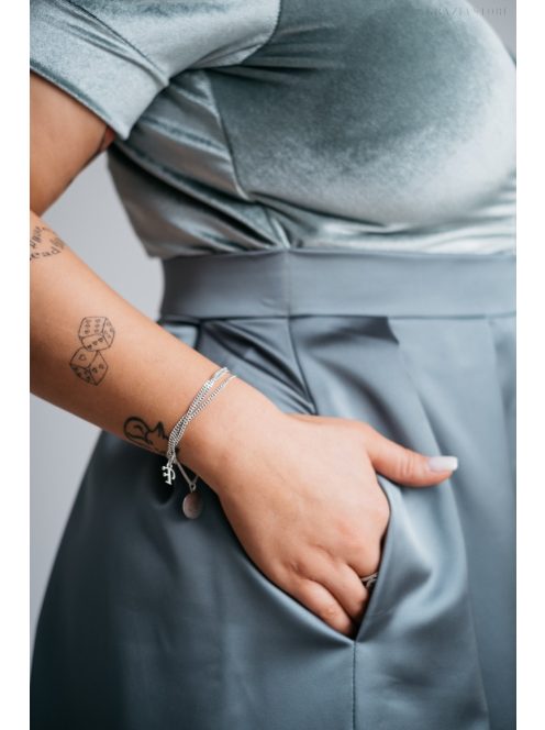 Ramóna - Zelené saténové maxi s velúrovým topom