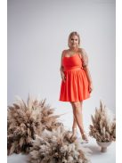 Madleine - Červené,  elastické mini šaty so šnurovaním na chrbte