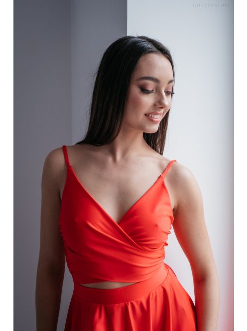 Yvone - červené mini šaty z elastického materiálu