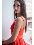 Yvone - červené mini šaty z elastického materiálu