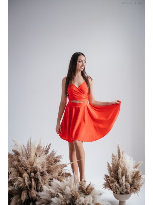Yvone - červené mini šaty z elastického materiálu