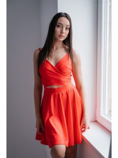 Yvone - červené mini šaty z elastického materiálu