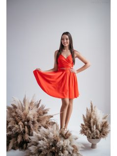 Yvone - červené mini šaty z elastického materiálu