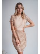 Roxana - flitrované mini šaty vo farbe šampanského