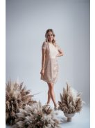 Roxana - flitrované mini šaty vo farbe šampanského