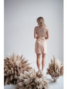 Roxana - flitrované mini šaty vo farbe šampanského