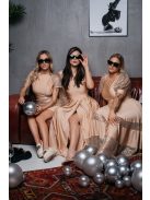 Roxana - flitrované mini šaty vo farbe šampanského