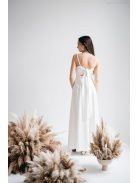 Dália - biele saténové maxi s jedinečným chrbtom