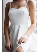 Dália - biele saténové maxi s jedinečným chrbtom