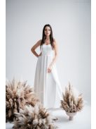 Dália - biele saténové maxi s jedinečným chrbtom