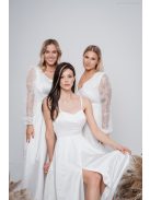 Dália - biele saténové maxi s jedinečným chrbtom