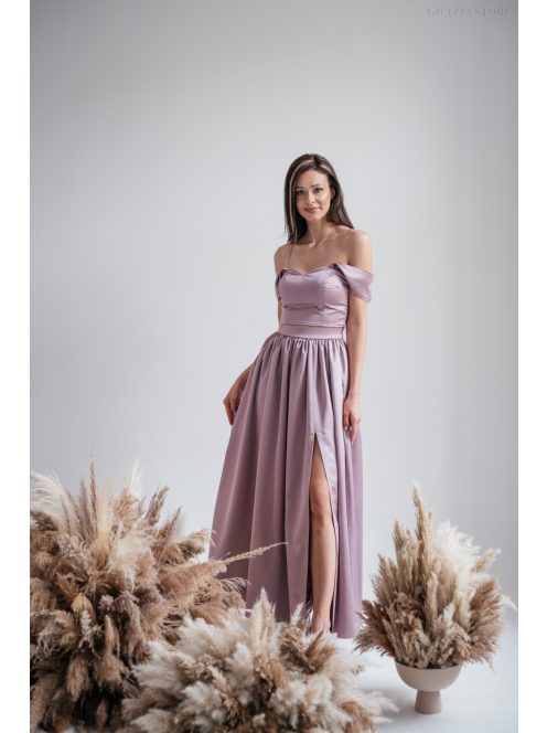 Rebeka - staroružový saténový crop top