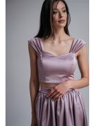 Rebeka - staroružový saténový crop top