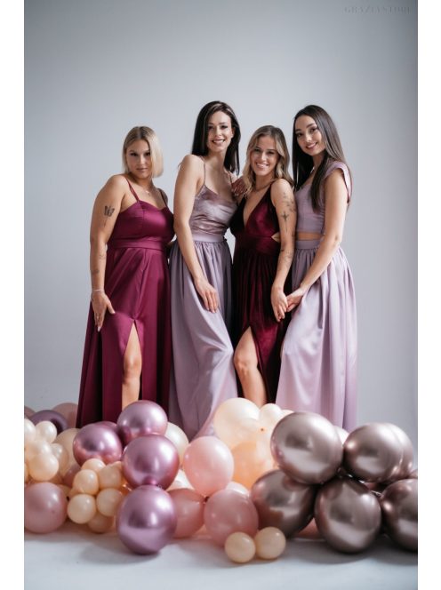 Rebeka - staroružový saténový crop top