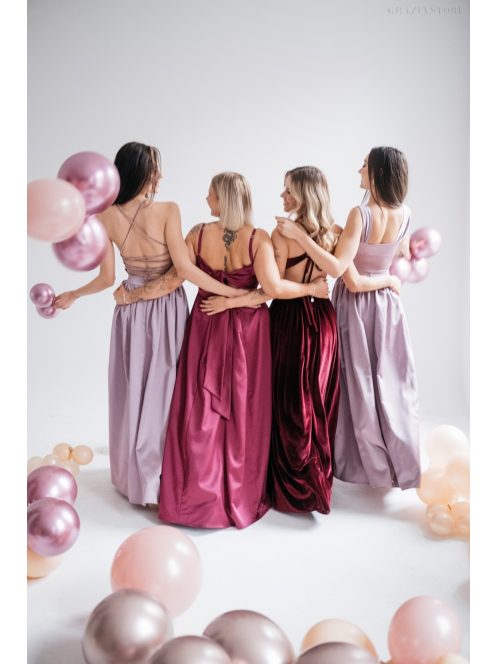 Rebeka - staroružový saténový crop top