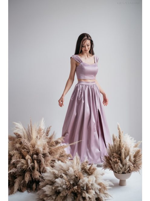 Rebeka – staroružová saténová sukňa