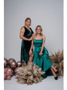 Imola - Zelené maxi šaty na špagetových  ramienkach