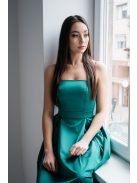 Imola - Zelené maxi šaty na špagetových  ramienkach