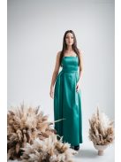 Imola - Zelené maxi šaty na špagetových  ramienkach