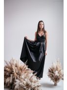 Zenina - Čierne maxi šaty s výstrihom do V