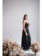 Zenina - Čierne maxi šaty s výstrihom do V