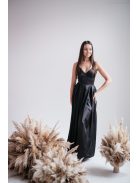 Zenina - Čierne maxi šaty s výstrihom do V
