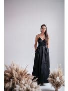 Zenina - Čierne maxi šaty s výstrihom do V