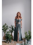 Rebeka - crop top s elastickým materiálom v army farbe