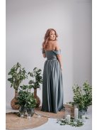 Rebeka - crop top s elastickým materiálom v army farbe