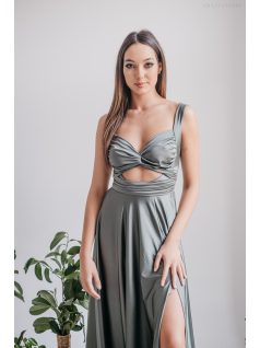 Zoe - army zelené maxi šaty z elastického materiálu