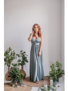 Hanna - Foresty zelené maxi šaty s výstrihom do V z elastického materiálu