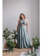 Eliza - foresty zelené špeciálne maxi šaty z elastického materiálu