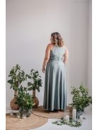 Eliza - foresty zelené špeciálne maxi šaty z elastického materiálu