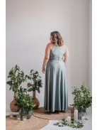 Eliza - foresty zelené špeciálne maxi šaty z elastického materiálu