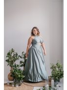 Eliza - foresty zelené špeciálne maxi šaty z elastického materiálu